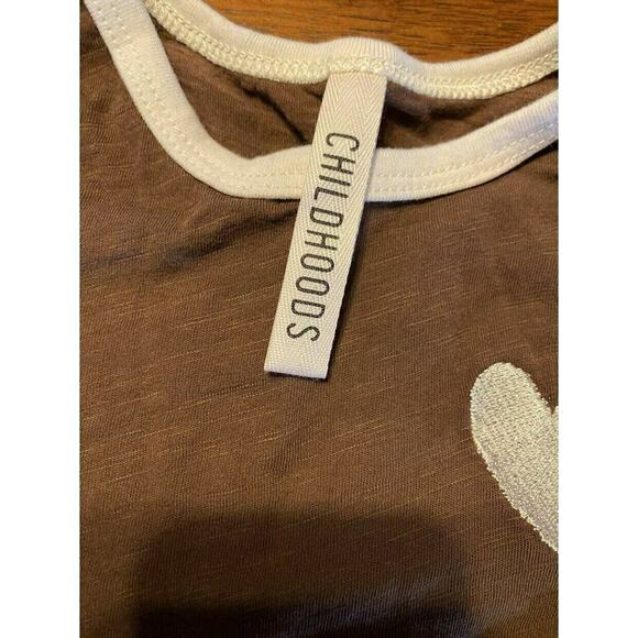 Childhoods (8/9) Mocha Ringer Tee With Heart - Picture 5 of 7